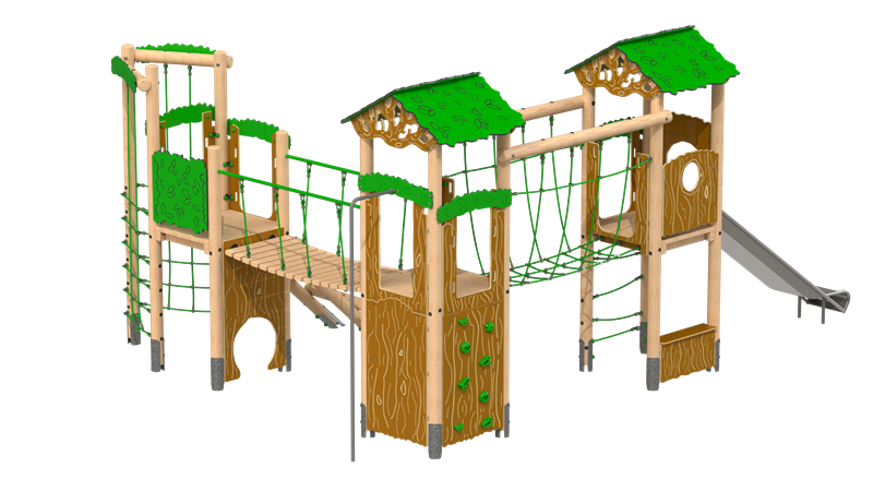 Technical render of a Hawk Play Tower